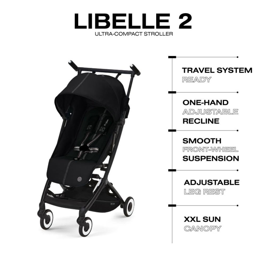 Cybex Libelle Moon Black Stroller - Baby Click