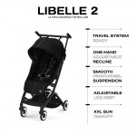 Cybex - Libelle 2 - Compact Fold Stroller (Moon Black) - Cybex