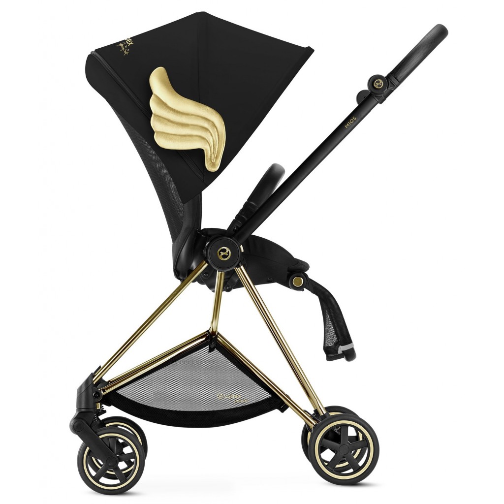 jeremy scott stroller black and gold