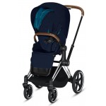Cybex Priam - Baby Stroller - Chrome + Nautical Blue - Cybex - BabyOnline HK