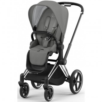 Cybex Priam 4.0 - Baby Stroller - Chrome Black + Soho Grey
