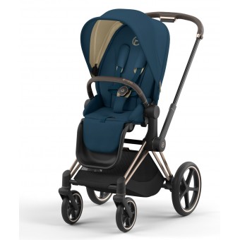 Cybex Priam 4.0 - Baby Stroller - Rose Gold + Mountain Blue
