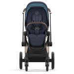 Cybex Priam 4.0 - Baby Stroller - Chrome Black + Nautical Blue - Cybex - BabyOnline HK