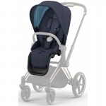 Cybex Priam 4.0 - Baby Stroller - Matt Black + Nautical Blue - Cybex - BabyOnline HK