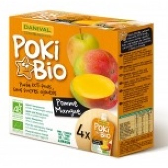 Poki Bio - Organic Puree (Apple + Mango) 4 x 90g [NEW]