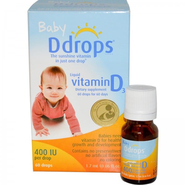 嬰幼兒維生素D滴劑400單位 - 1.7毫升 - Ddrops - BabyOnline HK