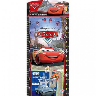 Disney Cars 2 - Height Measuring Chart with Stickers