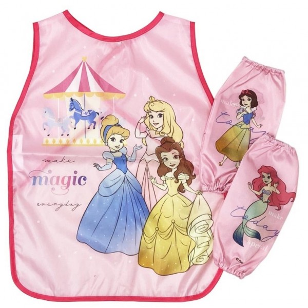 迪士尼公主 - 小朋友圍裙連手袖 (粉紅色) - Disney - BabyOnline HK