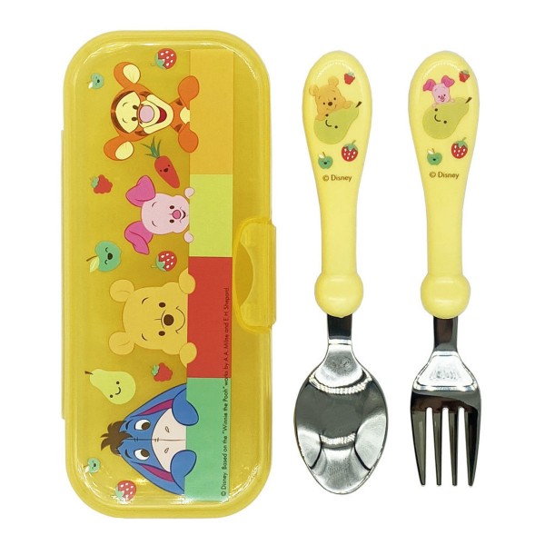 Winnie the Pooh - Stainless Steel Spoon & Fork with Case - Disney - BabyOnline HK