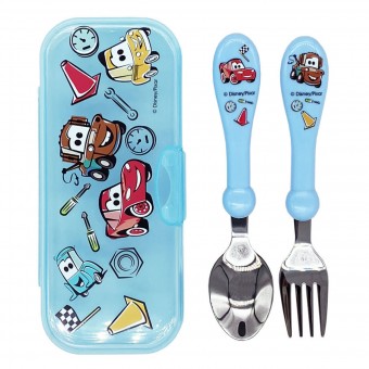 Disney Cars - Stainless Steel Spoon & Fork with Case