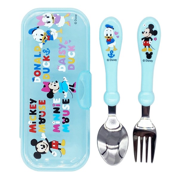 Mickey & Friends - Stainless Steel Spoon & Fork with Case - Disney - BabyOnline HK