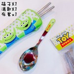 Toy Story - 304 Stainless Steel Spoon & Chopsticks with Holder (Alien) - Disney - BabyOnline HK