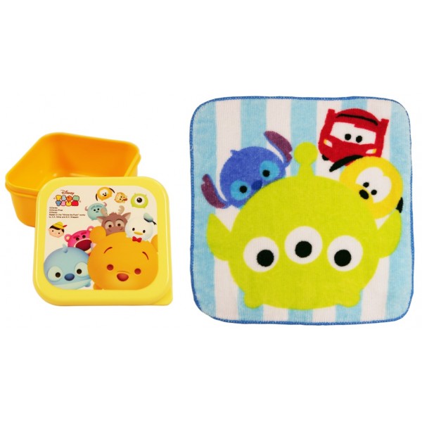 Tsum Tsum - Hand Towel with Carrying Case (Pooh + Stitch) - Disney - BabyOnline HK