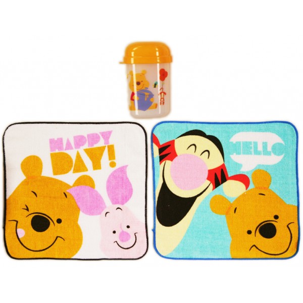 Winnie the Pooh - Hand Towel with Carrying Case (Yellow) - Disney - BabyOnline HK