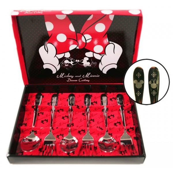 米奇老鼠 - 不銹鋼湯匙和叉 (6件裝) - Disney - BabyOnline HK