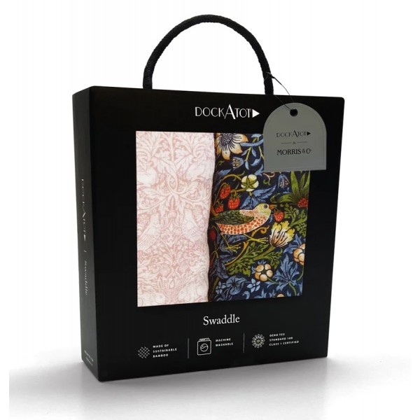DockATot - Bamboo Swaddle (Morris & Co Design) - Brer Rabbit / Strawberry Thief - DockATot - BabyOnline HK