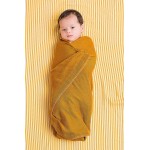 DockATot 竹纖維嬰兒包巾 - 金黃條子與南瓜色 - DockATot - BabyOnline HK
