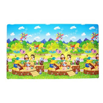 Kids Green PlayMat - Animal Orchestra  (Large) 15mm