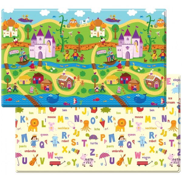 Kids Green PlayMat - Fairy Tale Land (Large) 15mm - Dwinguler - BabyOnline HK