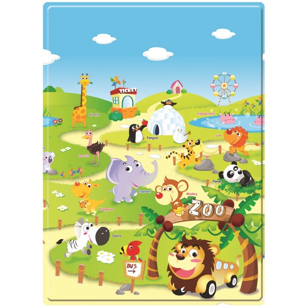 Kids Green PlayMat - Zoo (Small) 15mm - Dwinguler - BabyOnline HK
