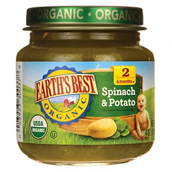 Organic Spinach & Potato 113g - Earth's Best - BabyOnline HK