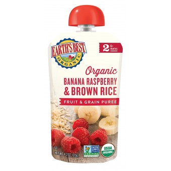 Organic Banana Raspberry & Brown Rice 120g