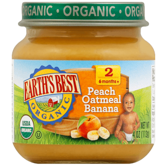 Organic Peach Oatmeal Banana 113g