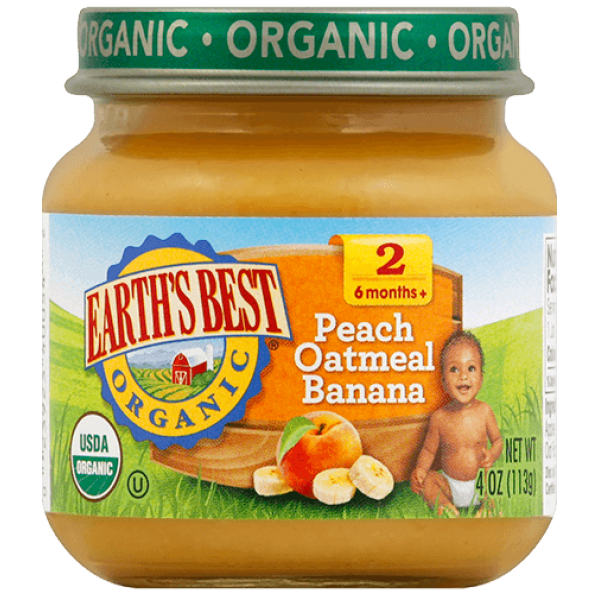 Organic Peach Oatmeal Banana 113g - Earth's Best - BabyOnline HK