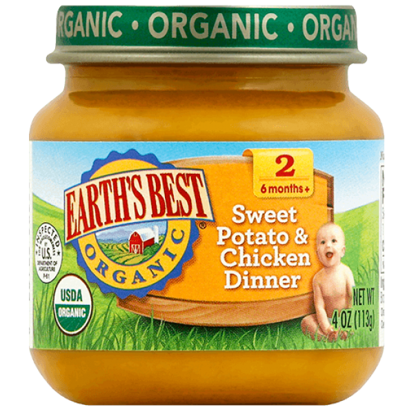 Organic Sweet Potato & Chicken Dinner 113g - Earth's Best - BabyOnline HK