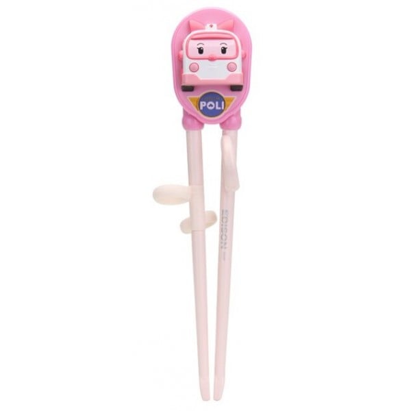 POLI - Kid Training Chopsticks - Amber (Pink) - Edison