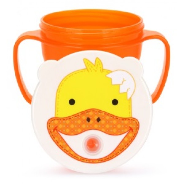 No-Spill Training Straw Cup - Duck 250ml - Edison - BabyOnline HK