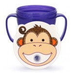 可愛動物防漏吸管握把水杯 - 猴子 250ml - Edison - BabyOnline HK