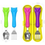 Spoon & Fork with Carrying Case (Blue / Green) - Edison - BabyOnline HK