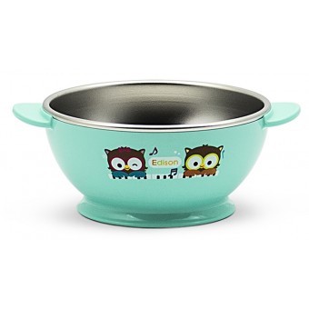 Owl Non-Slip Stainless Bowl 240ml - Aqua