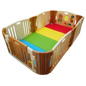 Happy Baby Room Play-Yard + Rainbow Playmat