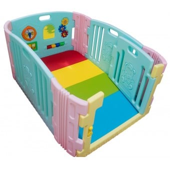 Happy Baby Room Play-Yard 90 x 136 (Candy) + Rainbow Playmat