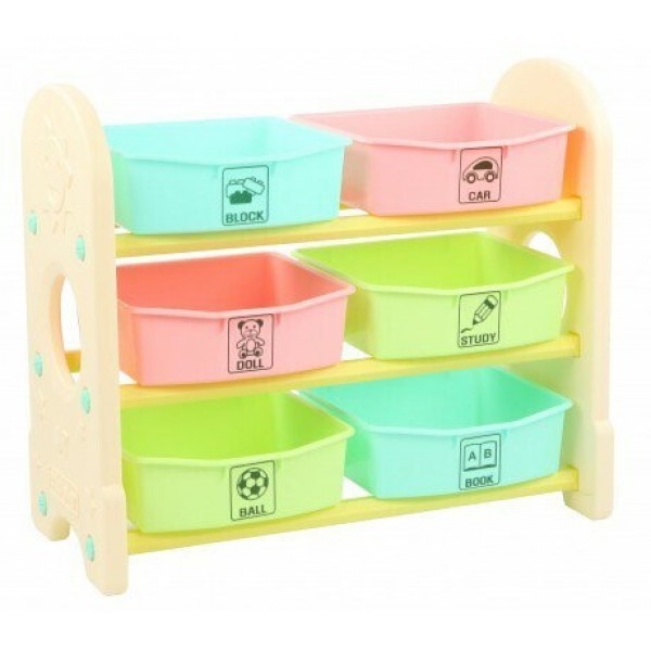Fun Storage Box (3 levels, 6 trays) - Cream - Edu Play - BabyOnline HK
