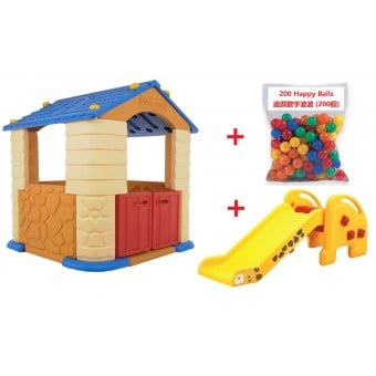 Happy Play House + Giraffe Slide + 200 Happy Balls