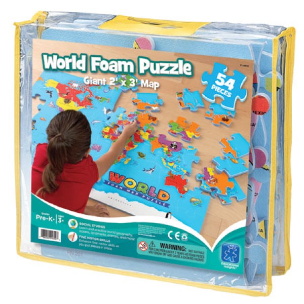 World Foam Map Puzzle - Educational Insights - BabyOnline HK