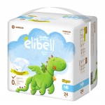 Elibell - Baby Diapers For Sensitive Skin - Size NB (24 diapers) - 6 packs - Elibell - BabyOnline HK
