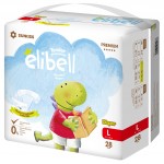 Elibell - Baby Diapers For Sensitive Skin - Size L (28 diapers) - 6 packs - Elibell