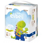 Elibell - Baby Diapers For Sensitive Skin - Size XL (22 diapers) - 6 packs - Elibell