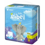 Elibell - 敏感肌膚嬰兒紙尿褲 - 大碼 (22 片) - 6包 - Elibell - BabyOnline HK