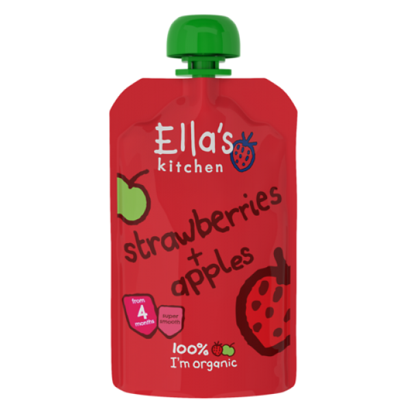 Organic Strawberries + Apples 120g - Ella's Kitchen - BabyOnline HK