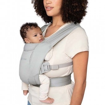 Embrace 環抱二式初生嬰兒背帶透氣款 - 淺灰色