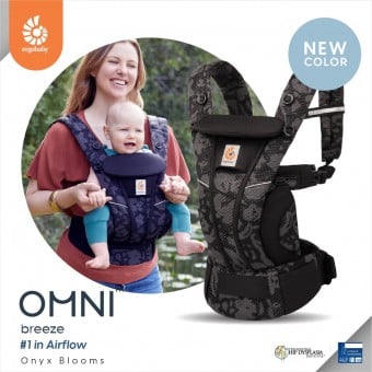 Omni Breeze 多功能透氣嬰兒背帶 - Onyx Blooms