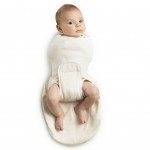 嬰兒包巾抱被 - 粉藍/米白色 (S/M) - Ergobaby - BabyOnline HK
