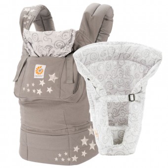 基本款嬰兒揹帶加保護墊套裝 - 銀河色/ 銀河色心連心