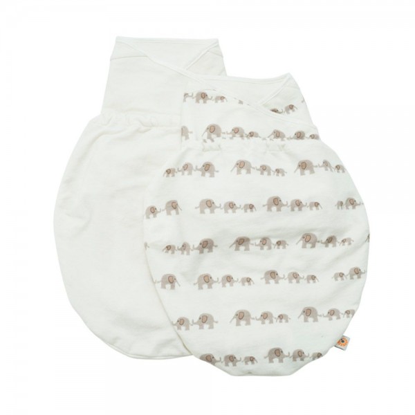 嬰兒包巾抱被 - 小象/米白色 (S/M) - Ergobaby - BabyOnline HK
