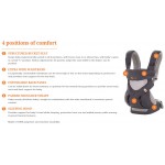 Four Position 360 Baby Carrier - Cool Air Carbon Grey - Ergobaby - BabyOnline HK
